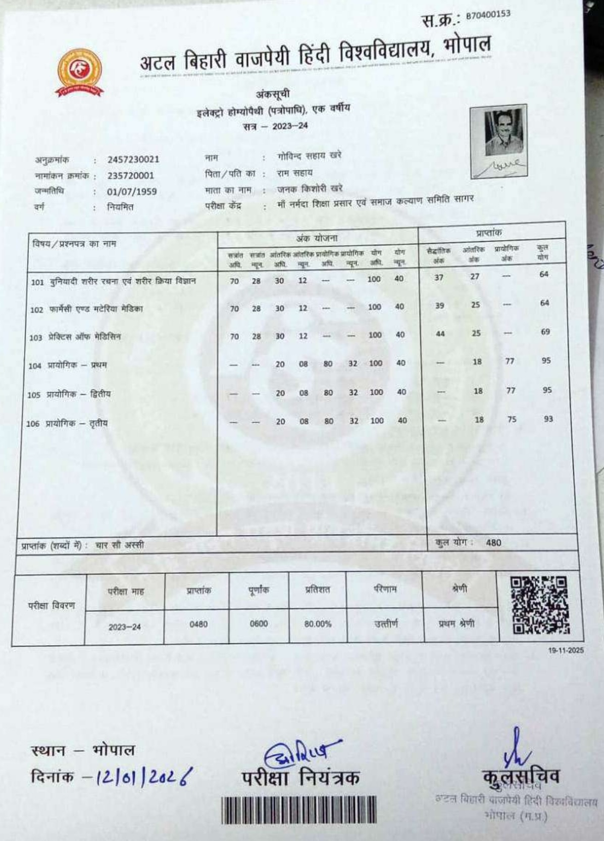Electro Homeopathy Certificate
